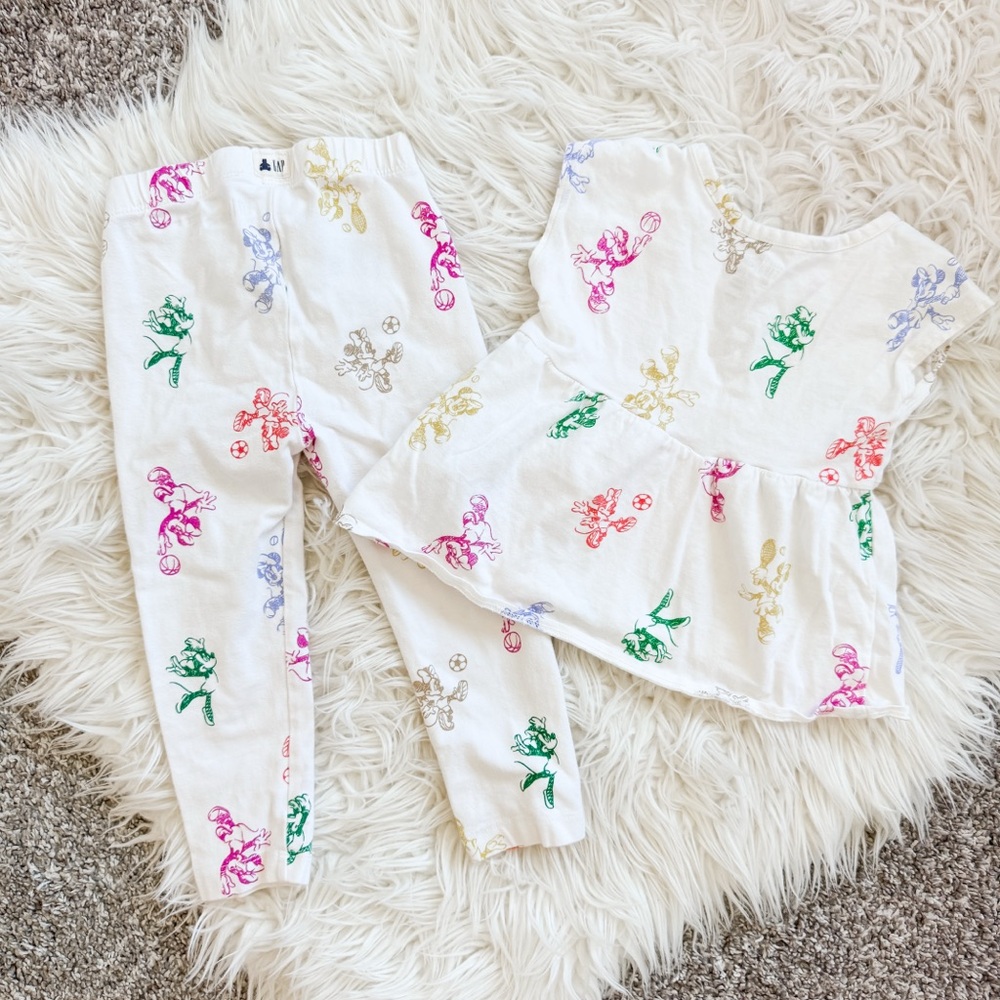 Baby Gap x Disney | Minnie Mouse Sports Matching Peplum Set - Picture 2 of 7